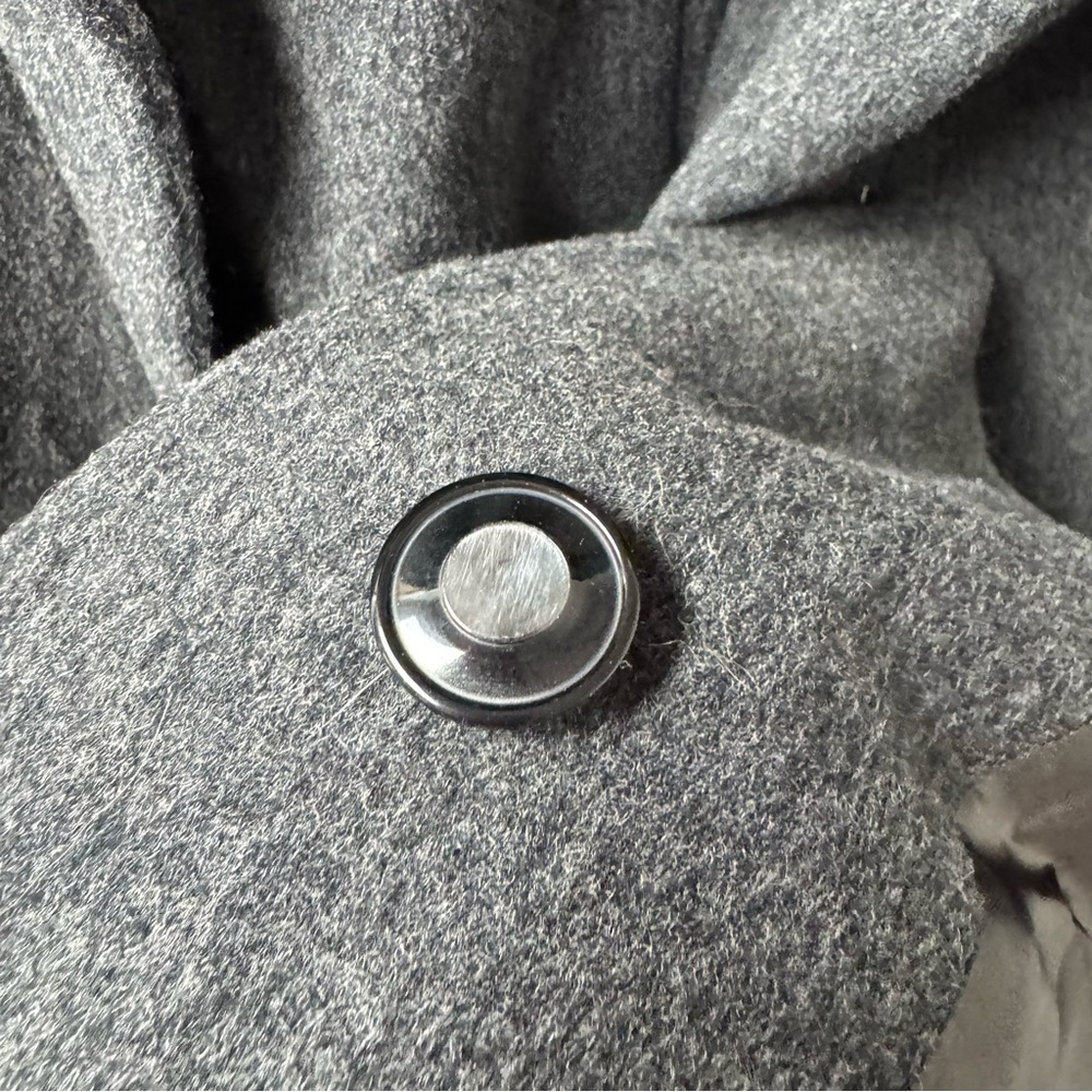 Pendleton Vtg Vintage Wool Long Coat Trench Grey Gray 18 READ - Picture 6 of 13